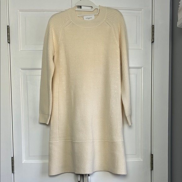 Pomander Place Cream Ainsley Long Sleeve Knit Dress, Size M - Picture 7 of 11